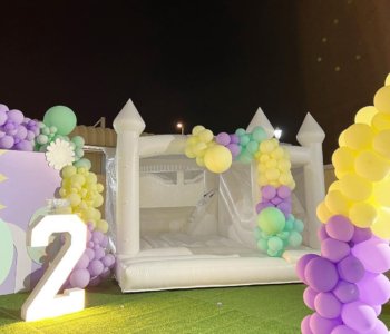 Inflatable Bounce House with Slide Rental Service Fresno