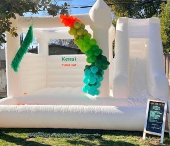 Inflatable Bounce House with Slide Rental Service Fresno