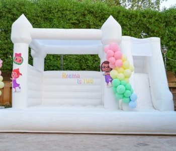 Inflatable Bounce House with Slide Rental Service Fresno